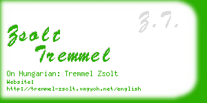 zsolt tremmel business card